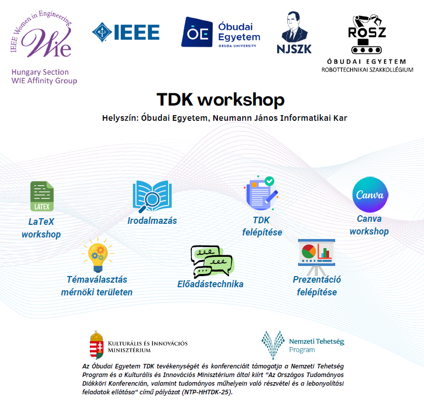 Több alkalmas TDK workshop az ÓE-NIK-en